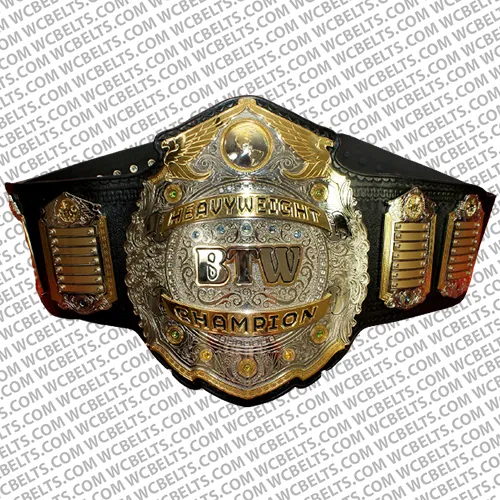 BTW Big Time Wrestling Heavyweight Championship Belt Roy Shire Michigan ...
