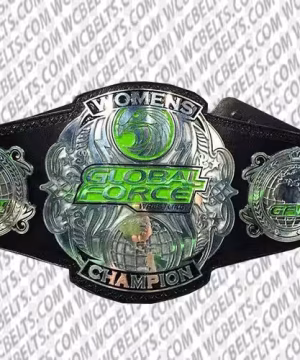 GFW Championship Belt with nickel-plated plates and genuine leather strap