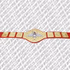 WWWF Heavyweight Wrestling Champion Belt with gold-plated brass and genuine leather strap