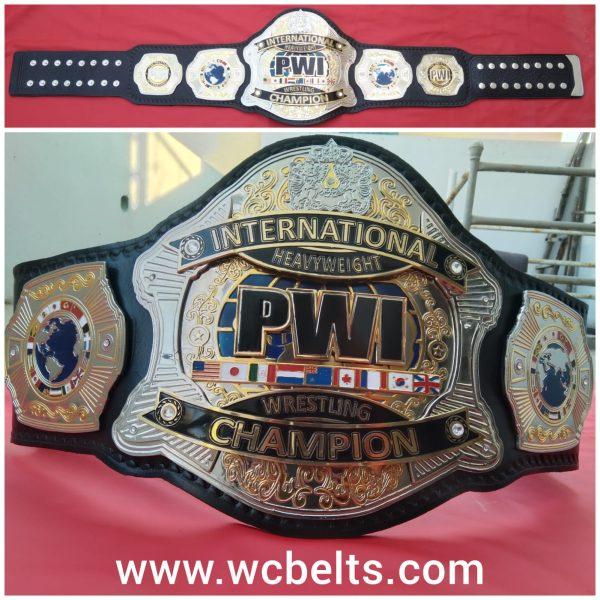PWI Pro Wrestling International Heavyweight Title Champion Belt Adult Brass