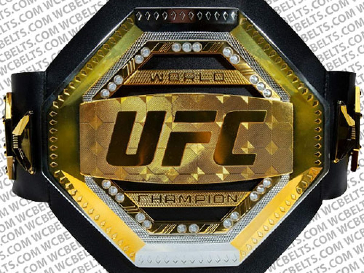 UFC Championship Ultimate Fighting Belt Metal Plates Leather Strap Adult  Size
