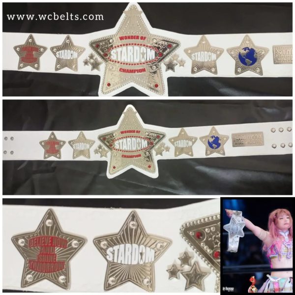 Wonder of Stardom Champion Belt Momo Watanabe Championship Title White Strap