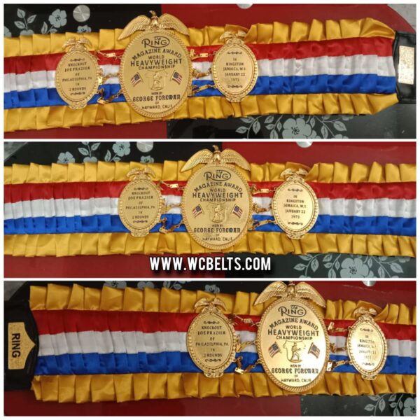 The Ring Magazine Award World Heavyweight Championship Belt George Foreman