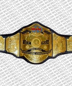 nwa six man tag team championship replica belt