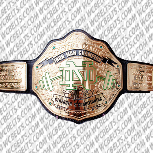 Premium Notre Dame Ironman Championship Belt: Sports Memorabilia