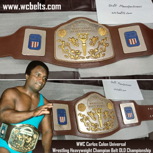 WWC Carlos Colon Universal Wrestling Heavyweight Champion Belt OLD Championship