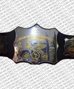 old school world american wrestling championship belt