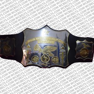old school world american wrestling championship belt