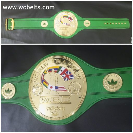 WBC WORLD CHAMPION REPLICA BELT 4 MM BRASS PLATES BOXING DEEP ETCHING