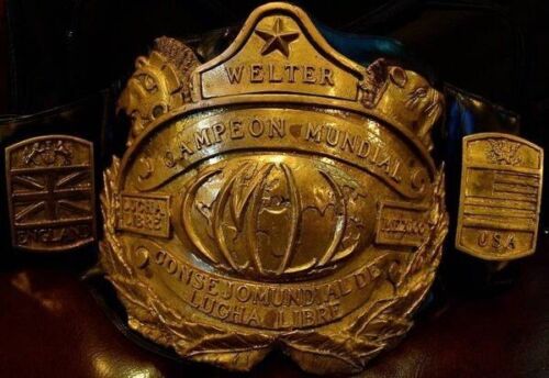 Old CMLL Welter Campeon Mundial Lucha Libre Champion Belt Mexico USA England