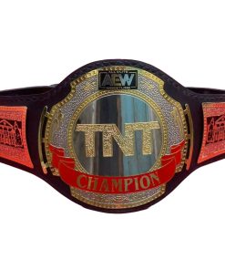 NEW AEW TNT BELT WRESTLING CHAMPIONSHIP BLACK LEATHER REPLICA BELT