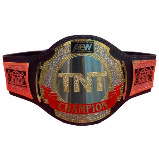 NEW AEW TNT BELT WRESTLING CHAMPIONSHIP BLACK LEATHER REPLICA BELT