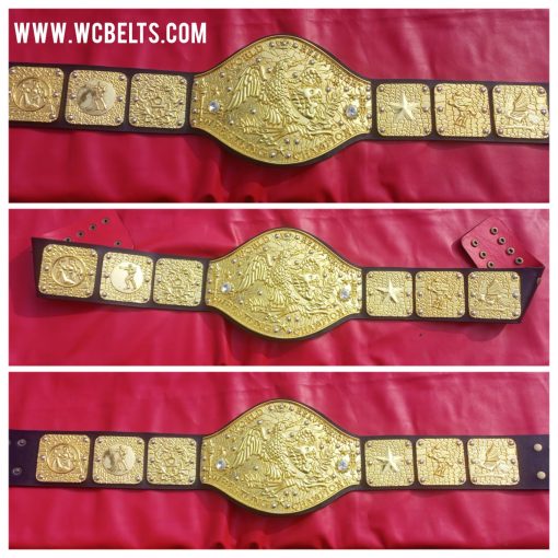 NWF Antonio Inoki World Heavyweight Wrestling Champion Belt Japan Johnny Powers