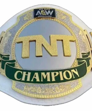 AEW TNT CHAMPIONSHIP BELT ALL ELITE WRESTLING TNT WHITE LEATHER REPLICA BELT