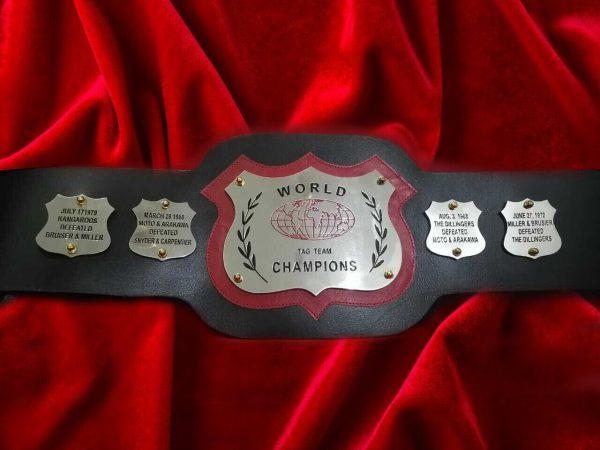 Old NWA World Tag Team Champion Belt Kangaroos Arakawa Dillingers Miller Synder