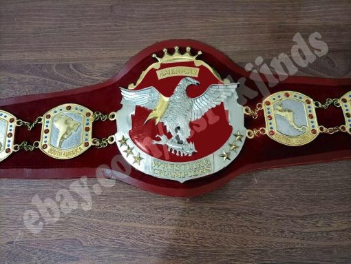 NWA Americas Wrestling Heavyweight Champion Belt Mil Máscaras Mascaras Mexico