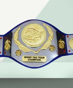 WWWF 82’ Tag Team Championship Old School Trophy Belt Adult Champion