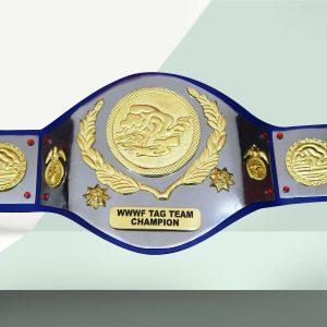 WWWF 82’ Tag Team Championship Old School Trophy Belt Adult Champion
