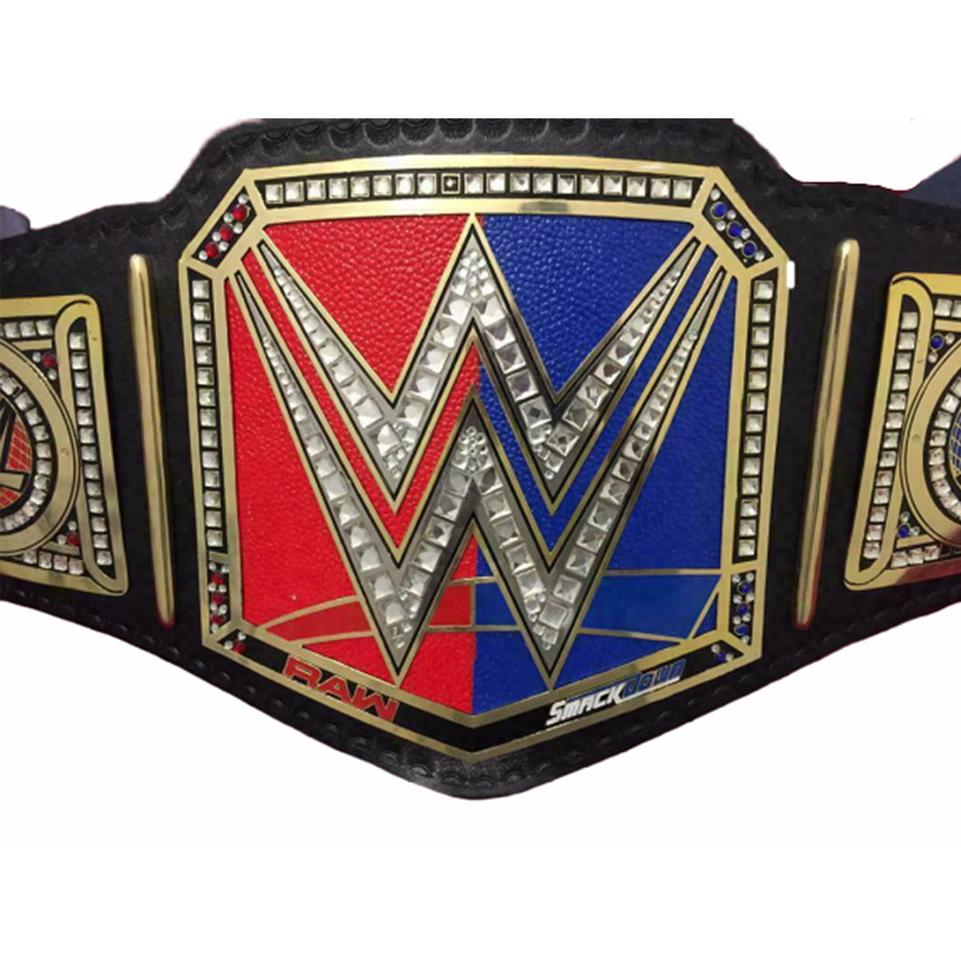 WWE RAW VS SMACKDOWN CHAMPIONSHIP BELT / REAL LEATHER /ADULT SIZE ...