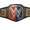 WWE RAW VS SMACKDOWN CHAMPIONSHIP BELT / REAL LEATHER /ADULT SIZE REPLICA